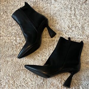 Cole Haan Sleek Black Heeled Boots
